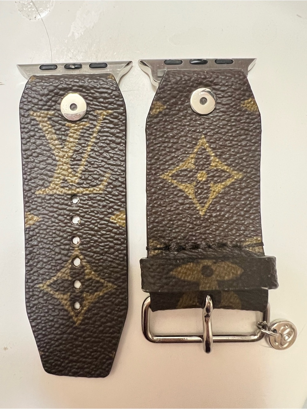 New Spark*l upcycled authentic Louis Vuitton Apple Watch band 45mm